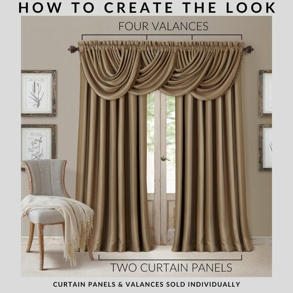 NWT Elrene Home Fashions Darkening Rod Pocket Window Panel Gold Yellow 52x84 - Picture 4 of 12